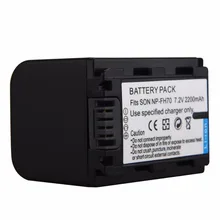 2200mAh NP-FH70 Battery For Sony NP-FV100 NP-FH30 NP-FH40 NP-FH60 NP-FH50 NP-FH70 HDR-SR/XR HDR-CX/UX/HC Series Battery Bateria