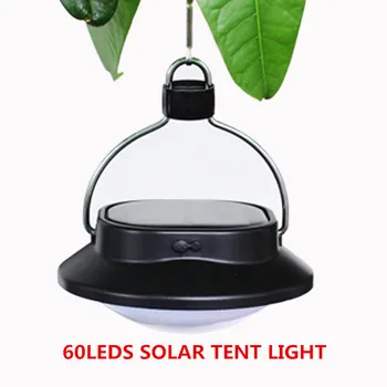

60leds solar powered led lamp waterproof outdoor lighting rechargeable solar tent light garden light portable flashlight +SOS