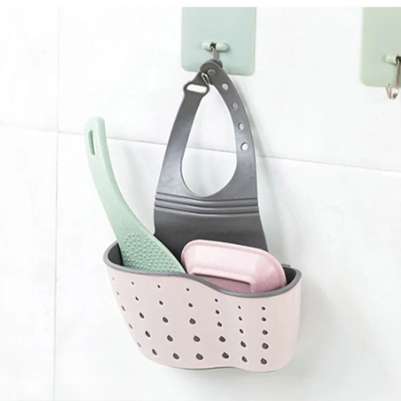 

Adjustable Snap Sink Rack Hanging Kitchen Organizer Sink Soap Sponge Drain Rack Bathroom Holder Kitchen Accessories Wash