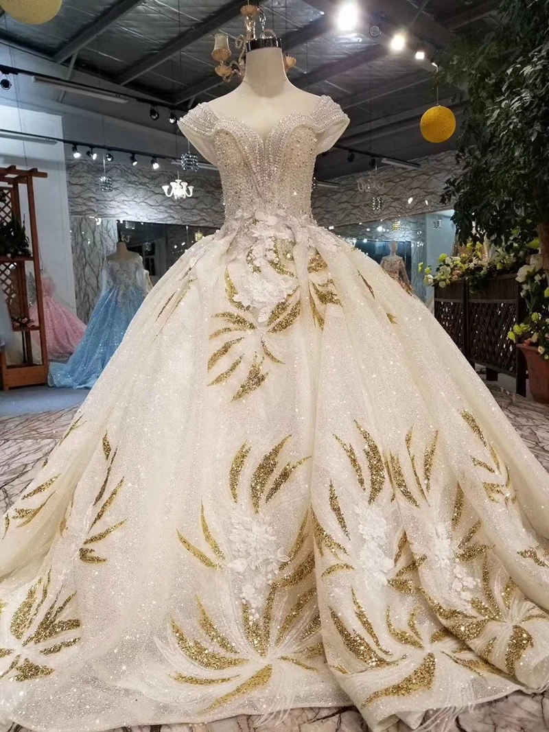 lss514 summer wedding dresses boho v-neck crystal cap sleeves floor length bridal dress gown ball gown vestido de noiva 2019 (1)
