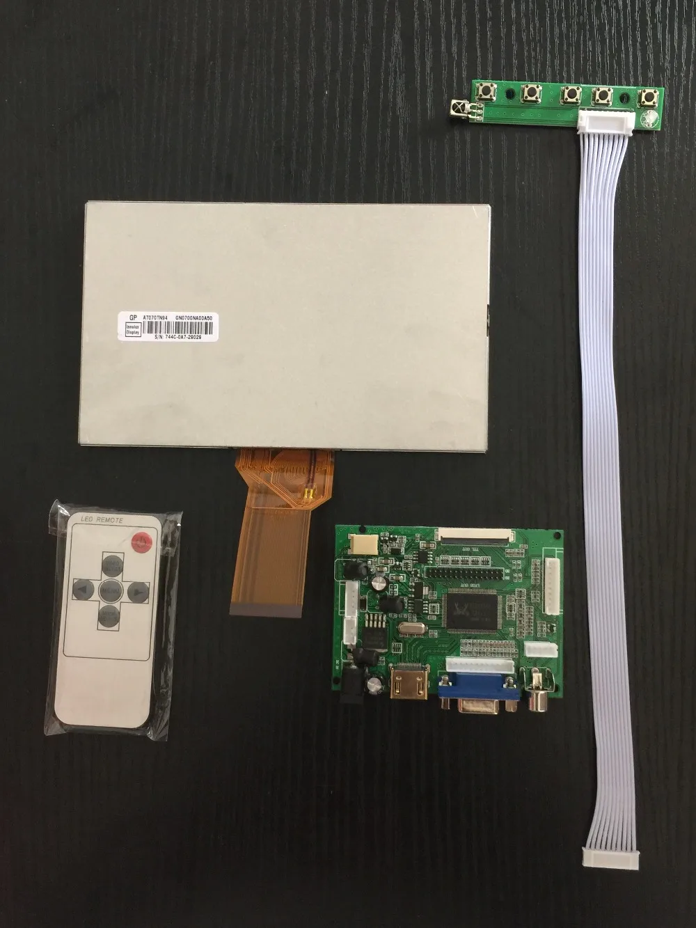 

Original new 7 inch Raspberry Pi LCD Display 800*480 TFT Monitor Screen with Drive Board ( HDMI + VGA + 2AV ) for Raspberry Pi