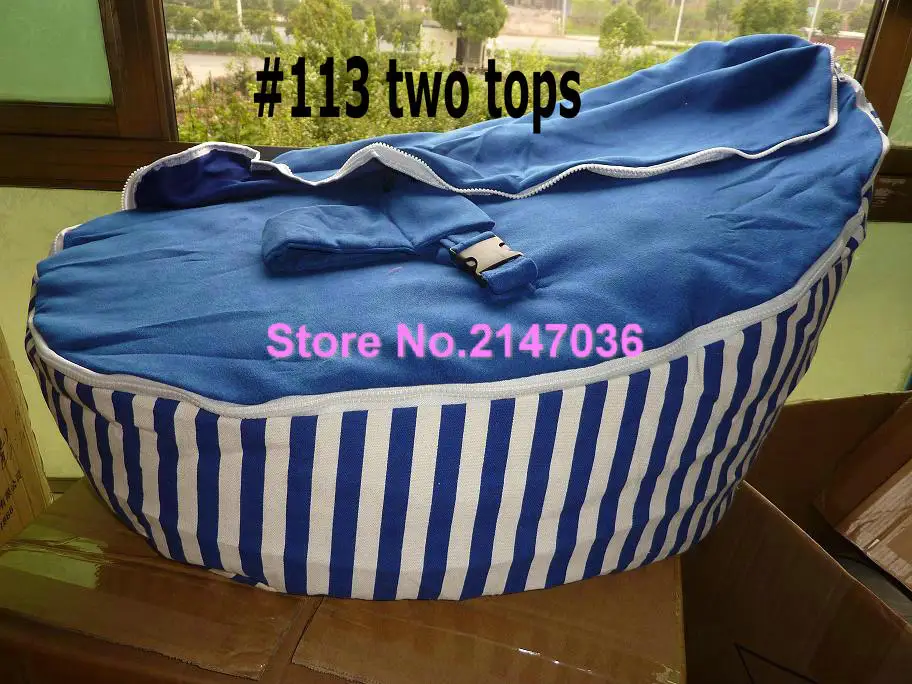 Blue stripes cotton fabric Baby bean bag sleeping chair, Promotion cheap price kids beanbag sofa beds Blue stripes cotton fabric Baby bean bag sleeping chair, Promotion cheap price kids beanbag sofa beds