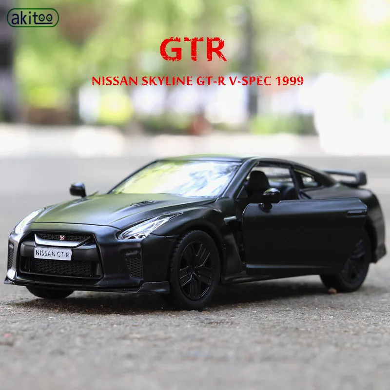 Akitoo Nissan GTR модель автомобиля из сплава моделирование игрушки украшения тянуть