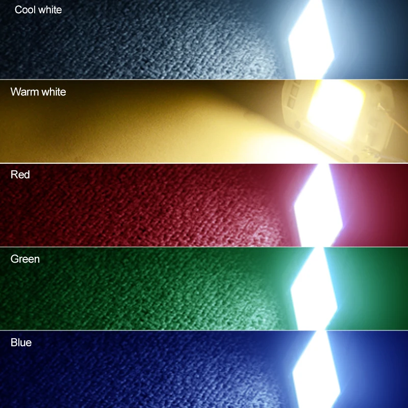 Cob LED Matrix Smart IC Chip Lamp 20W 30W 40W 50W 220V Light Array для поиска прожексветильник красный зеленый