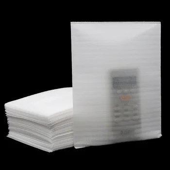 

Behogar 200PCS 10x15cm 0.5T EPE Shockproof Flexible Packaging Cushion Foam Wraps Sheets Pouches for Tableware Glass Vase