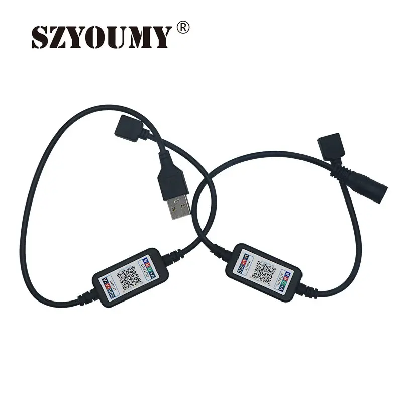 

SZYOUMY 3 Ways Bluetooth RGB LED Light Controller DC 5V-24V Mini Wireless Dimmer For RGB LED Strip 100pcs