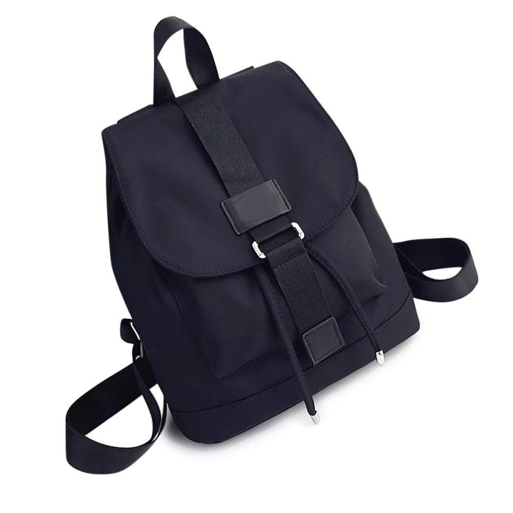 

Casual Black Nylon Backpacks Student School Travel Large Laptop Drawstring Bag LBY2018