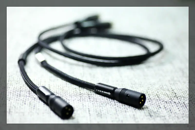 

pair Copper Colour Whisper Pure Silver XLR Interconnect cable with XLR plug