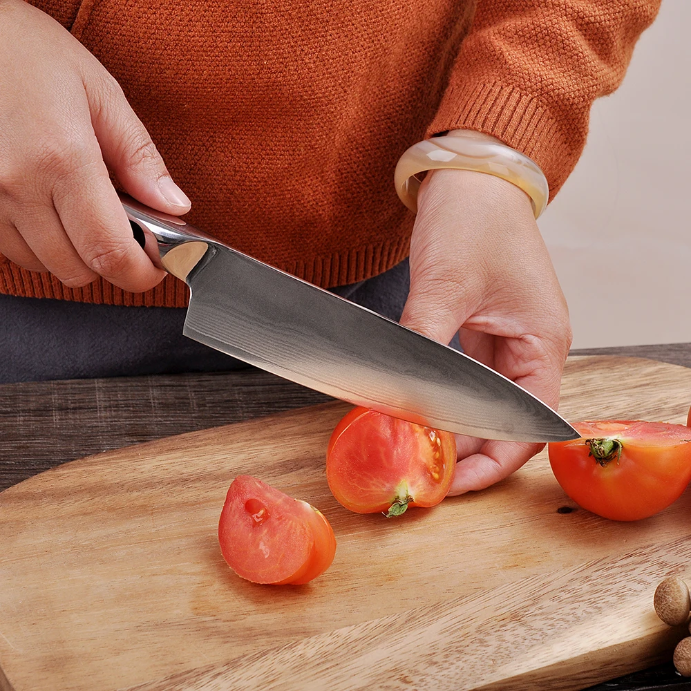 Sunnecko 2 шт. 6,5 шеф-повара 3," Набор ножей для очистки овощей 73 слоя японского VG10 ядро стали острое лезвие G10 Ручка Дамасские кухонные ножи