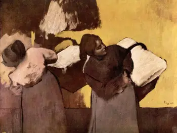 

High quality Oil painting Canvas Reproductions Laundress Carrying Linen (1876-1878) By Edgar Degas hand painted