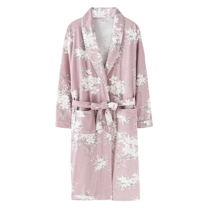 High Quality Plus Size L 3XL Ladies Robe Cotton Robe Women Robes Long