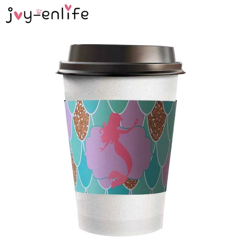 JOY-ENLIFE 24pcs Mermaid Mineral Water Bottle Stickers Mermaid Bottle Label Sweet Water Bottle Stickers Birthday Party Supplies