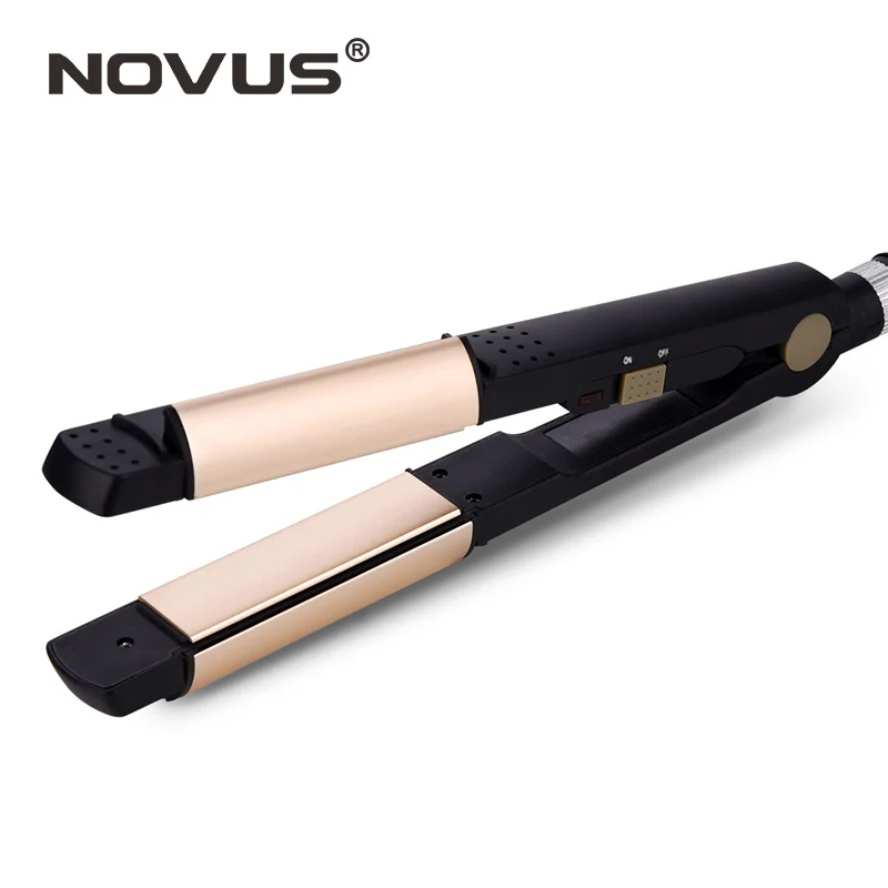 NOVUS Professional Electric Straightening Iron Hair Curling Ceramic Curler 2 in 1 Straightener Flat Styling | Красота и здоровье