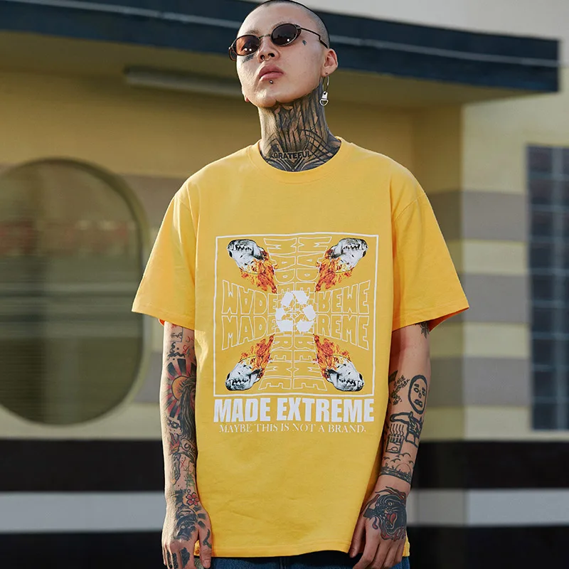 

Aolamegs Men T Shirt Hip Hop Printed Men's Tee Shirts O-neck T Shirt Short Sleeve Casual Fashion High Street Tees Streetwear