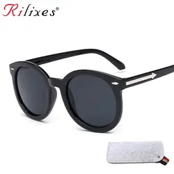 Rilixes 2018, Новая мода очки в крупной оправе ретро солнцезащитных очков Винтаж солнцезащитные очки для женщин для Человек Отдых Путешествия