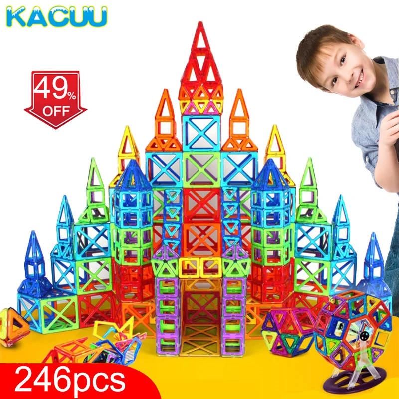 150 246PCS Mini Magnetic Designer font b Construction b font Set Model Building font b Toy
