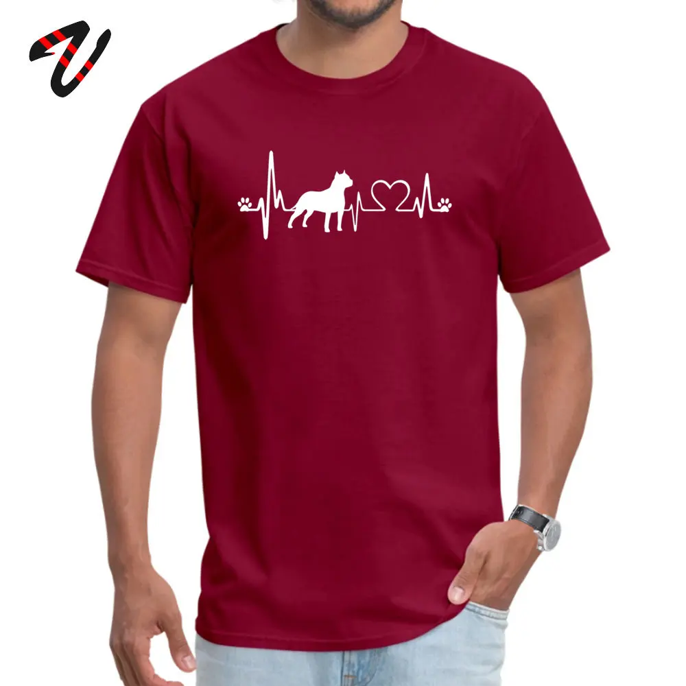 Американский стаффордширский терьер сердцебиение отличный дешевый Топ для взрослых футболки короткий The Weeknd All Scout топы футболки одежда рубашка - Цвет: Maroon
