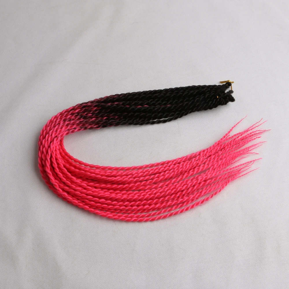 Роскошные для плетения 24 дюймов 24 корней/упаковка серый фиолетовый розовый коричневый блонд Омбре Сенегальские скрученные волосы крючком косы