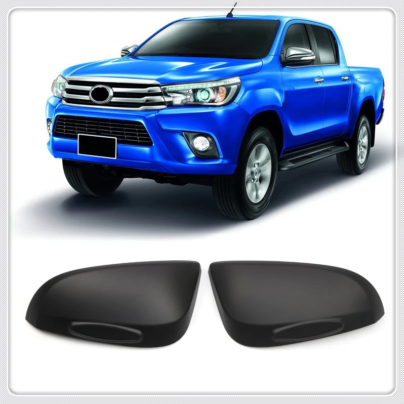 

For Toyota Hilux Revo 2016 2017 2018 ABS Plastic Black Car Rearview Mirror Decorative Cover Trim 2 Pieces Car Accessories