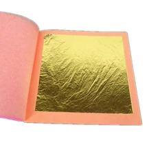 Голдбург подлинный 24 K золотой лист 8x8 см-5-25 листов в буклете лист-украшение еды золотой лист маски-профессиональное качество