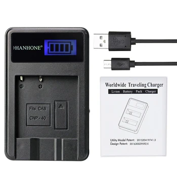 

CNP-40 NP-40 CNP 40 EX-Z40 Charger LCD Display USB Battery Charger for Casio Z200 Z1050 Z750 Z1080 Z700 Z55 Z57 FC100 Battery
