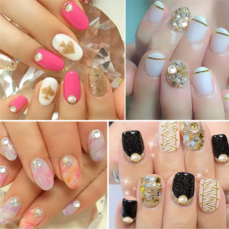 Online Get Diamond Nail Art Aliexpress Alibaba Group Yaoshun Brand Diy Nail Art Pearl Rhinestones Hot 12colors Diamond Decoration 1000pcs
