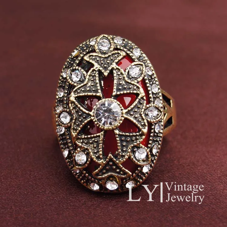 Kinel, винтажные кольца для женщин, индийский стиль, золотой цвет, с кристаллами, в богемном стиле, роскошные ювелирные изделия