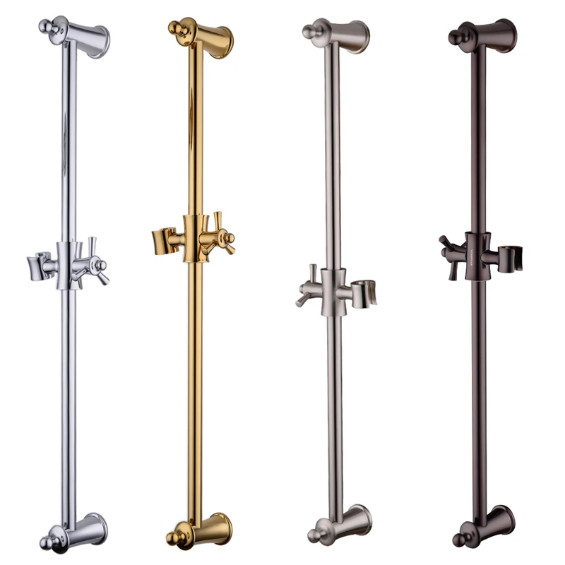 

Brass Slide Bars with All Brass Handheld Shower Bracket Height and Angle Adjustable ,Chrome,Gold,Brushed Nickel,ORB