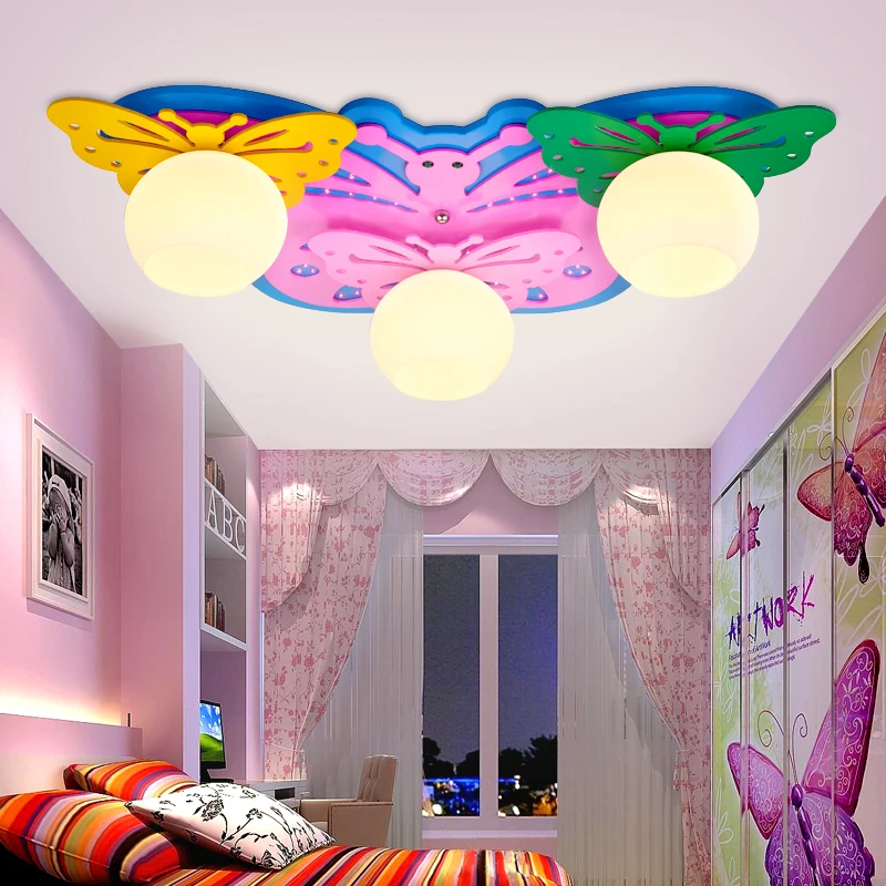 

Modern wood painted creative kids Ceiling Lights Plafonnier LED 220V ceiling Lamp For Living Room bedroom study children's room