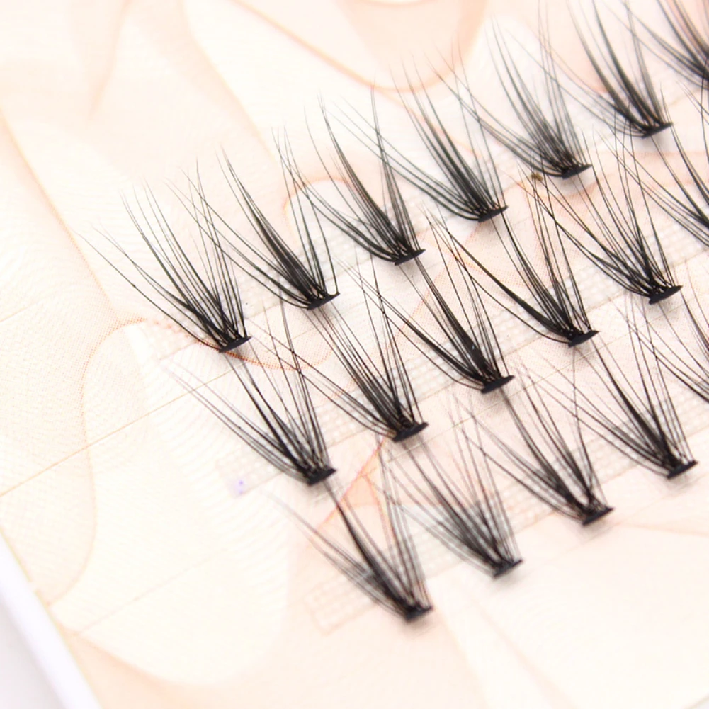 1Box 20 Bundles 3D False Eyelash Extension 8/10/12mm Silk Soft Individual Eyelash Extensions Russian Black Natural Style Lashes