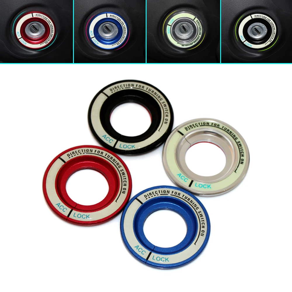 

luminous Ralliart Car ignition switch cover key hole protection for Mitsubishi Lancer EX Mitsubishi ASX outlander Aluminium