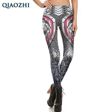 QIAOZHI Sexy Fashion Women Skeleton Skull Chain Gothic Comic Armor Cosplay Leggings Women Print Workout Fitness Pants