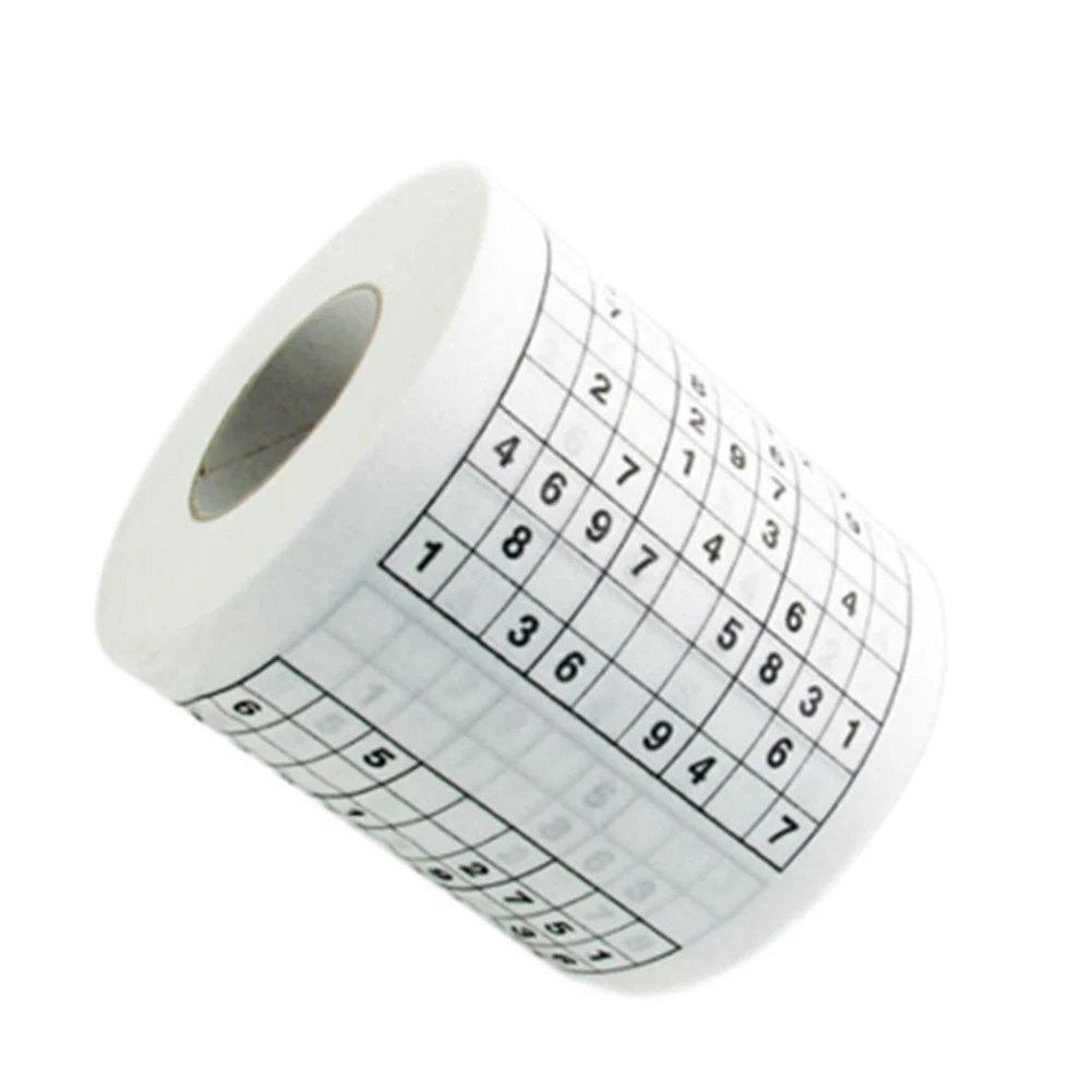 Новое поступление 2 слоя 10 см из древесной бумаги креативная забавная игра Sudoku рулон туалетной бумаги рулон игра лицевая ткань новинка подарок