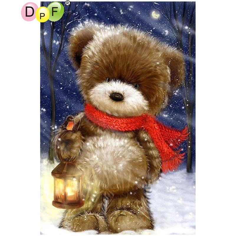 

DPF DIY Snow dog 5D diamond mosaic square diamond embroidery needlework diamond painting cross stitch wall painting home decor
