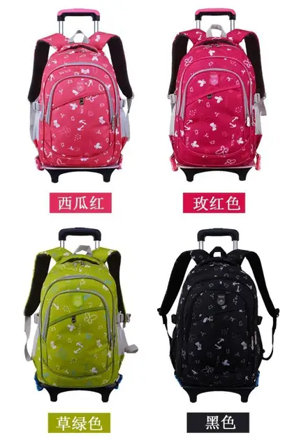 Lovely Erflies Printing Trolley School Bags For Children Large Lovely Erflies Printing Trolley School Bags For Children Large Capacity Wheeled Backpacks Rolling Book Mochila