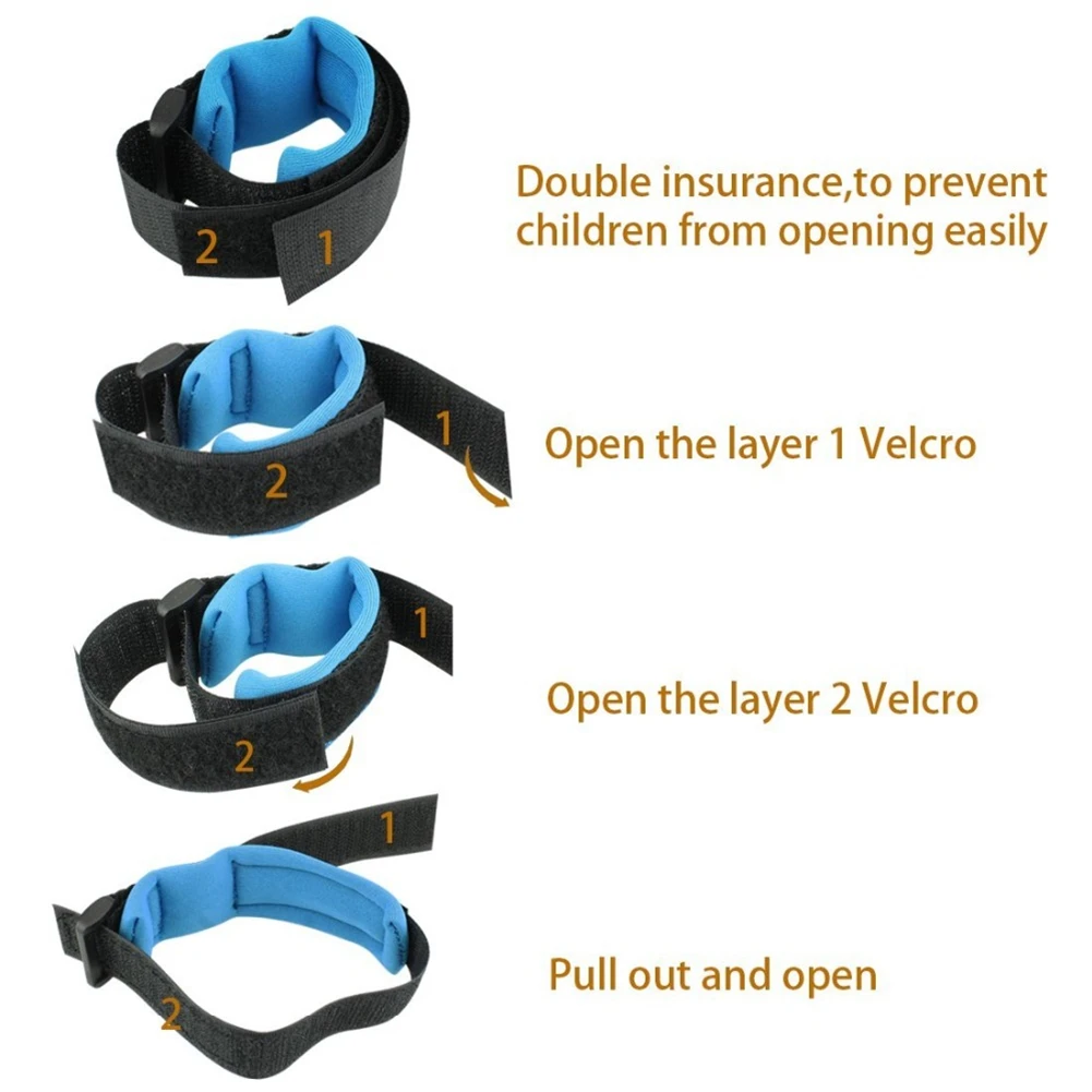 Anti Lost Wrist Link Wristband Baby Safety Strap Kids Toddler Belt Walking Rope PU Link Adjustable Harness Hand Ring Children