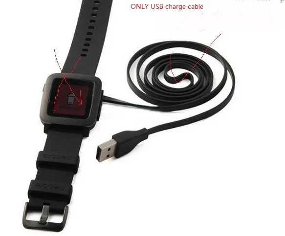20 шт./лот. DHL бесплатно. Usb зарядный кабель для часов времени Pebb1e. 5 видов цветов.