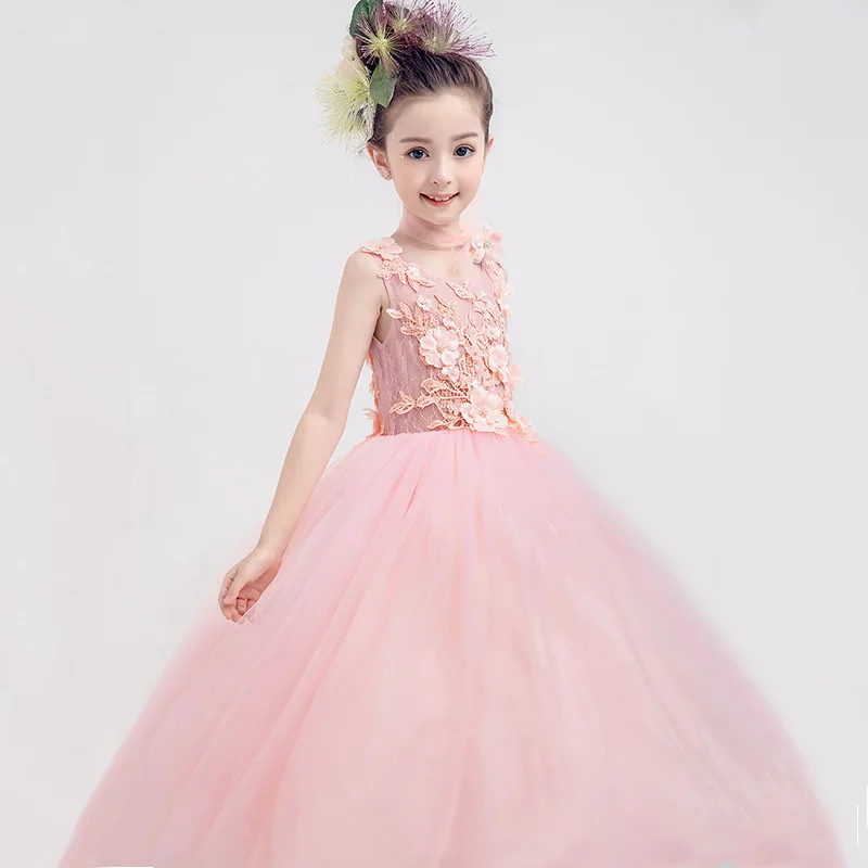 

2018 new model girl catwalk wedding Dress birthday party piano dress wedding dress