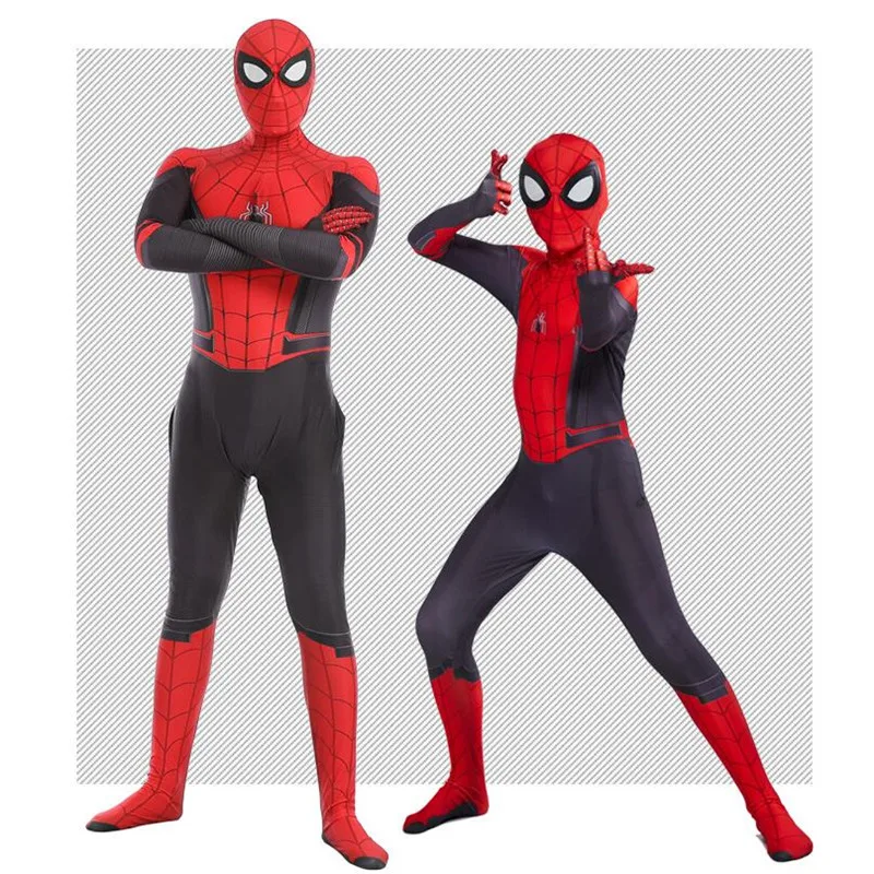 

Hot New Movie Spider Man Far From Home Tights Cosplay Costumes Adult Children Jumpsuits Halloween Party Clothing Marvel Gift