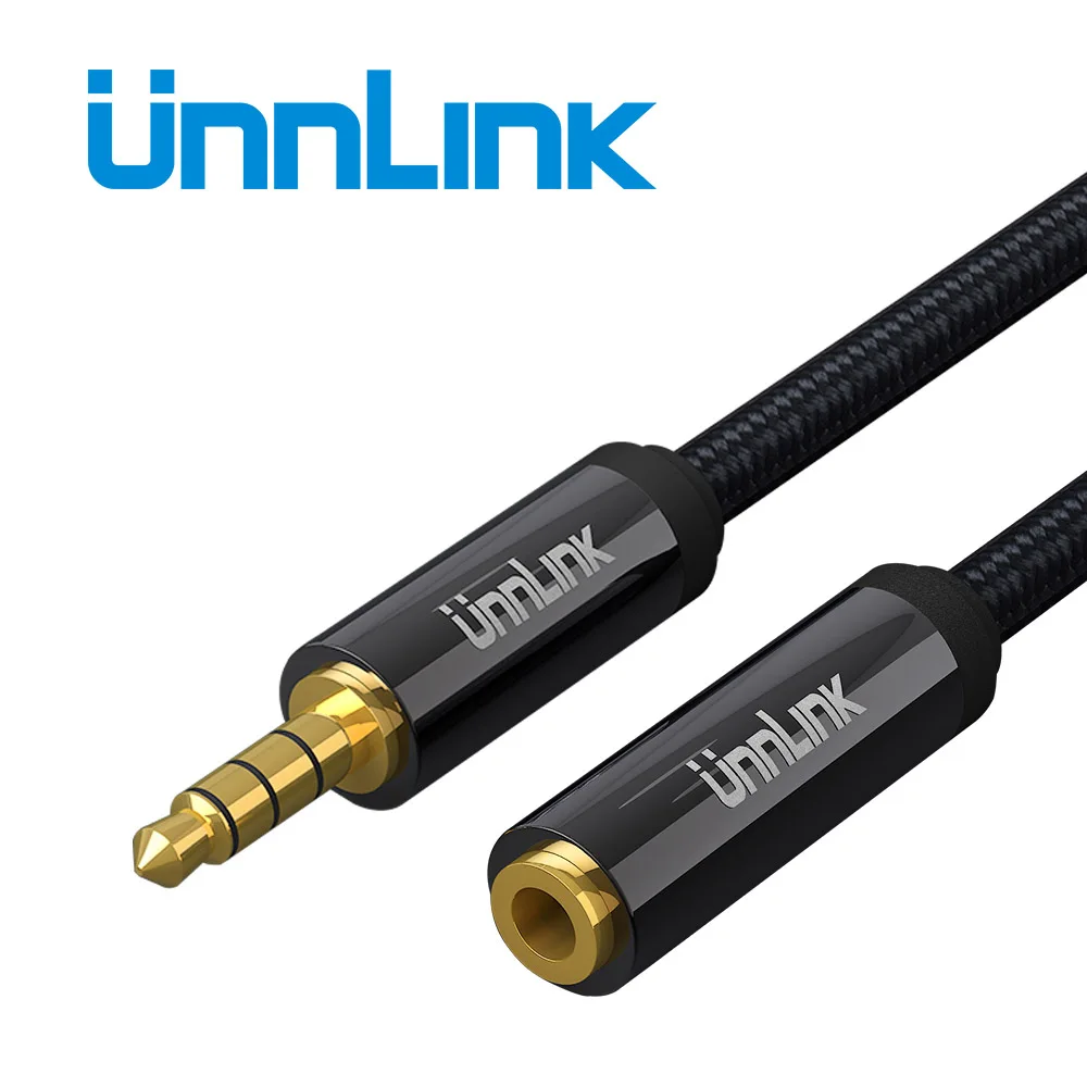 Unnlink HIFI 4 Pole 3.5mm Jack Aux Cable Extender Extension Cable 2m 3m