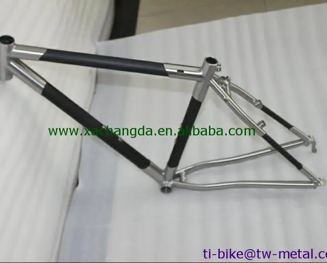 

custom titanium CYC BIKE FRAME, high quality titanium carbon mixed bike frame, Chinese titanium CYC BICYCLE FRAME
