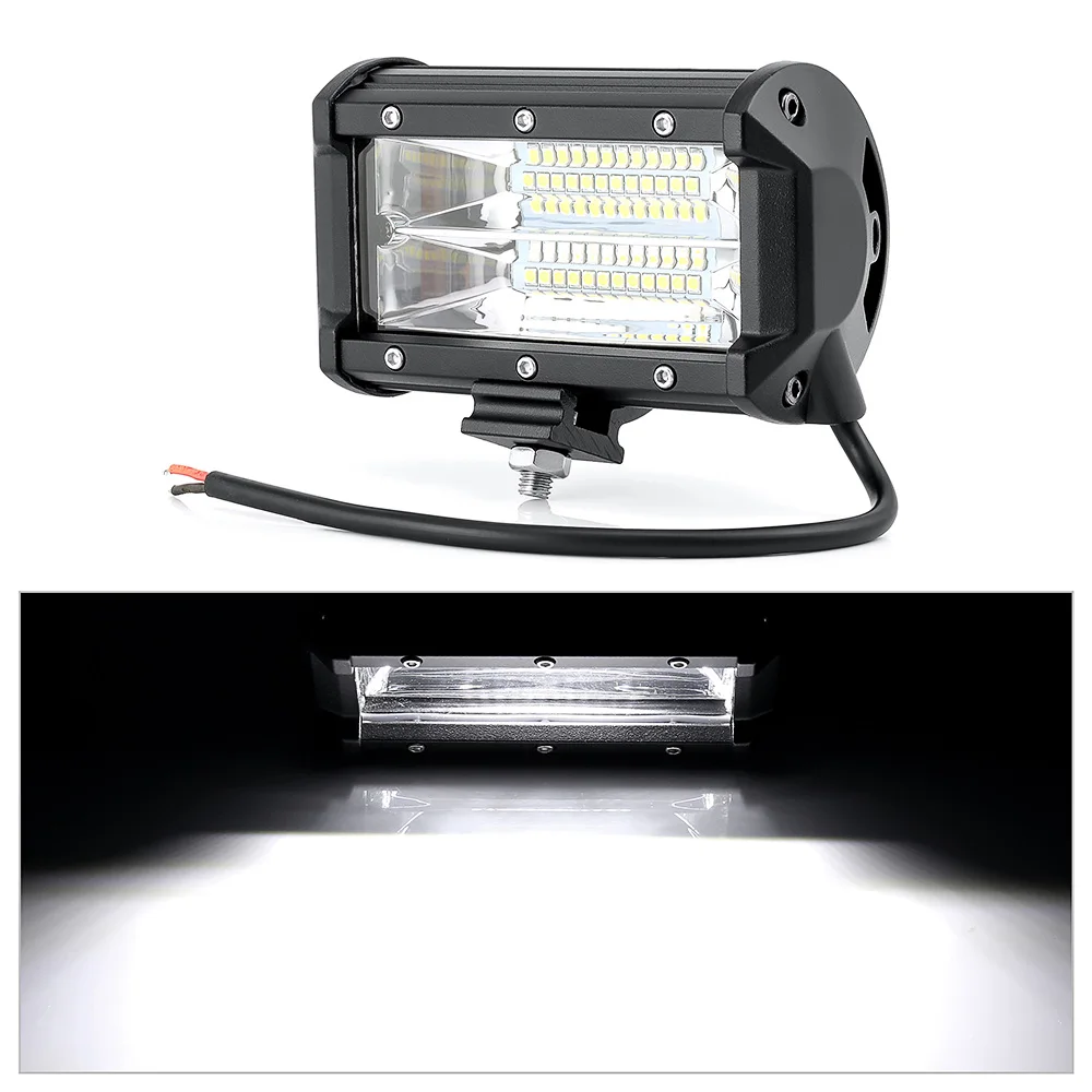 

5 Inch 72W Car LED Work Light LED Bar Light Off road 12V Spotlight for Motorcycle Tractor Boat Off Road 4WD 4x4 Truck SUV ATV