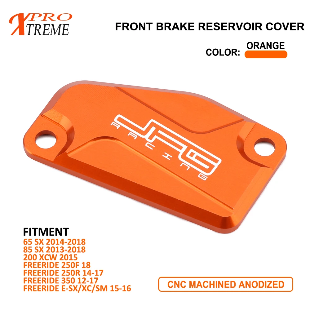 Motorcycle Orange Blue Brake Fluid Fuel Reservoir Cap Cover For KTM