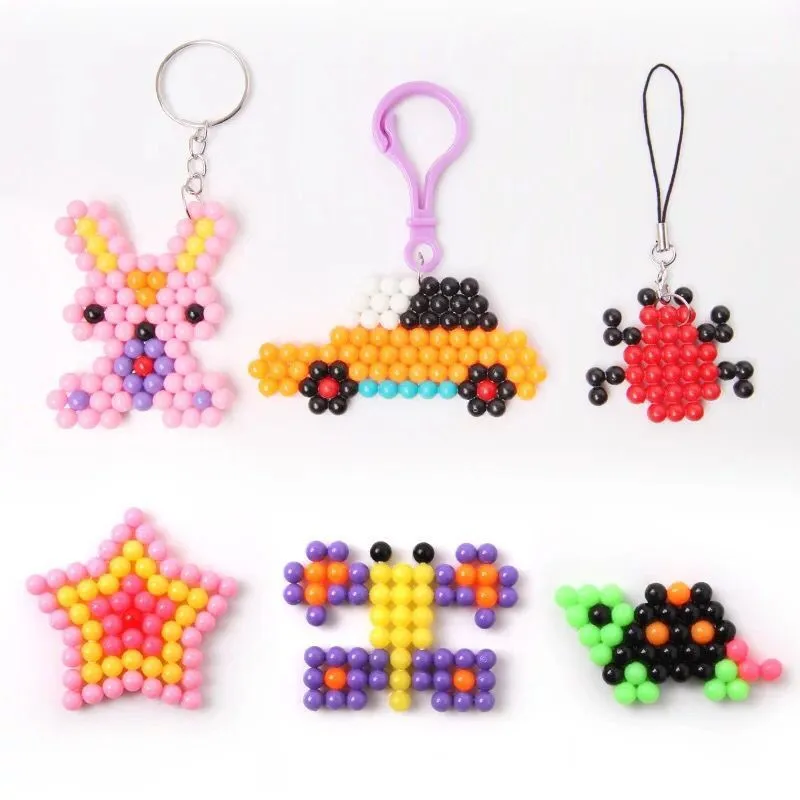 24 цвета шарики с распылителем воды 3D головоломка для детей Speelgoed Beads Pegboard Set