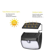 

48 leds split solar panel indoor Light PIR motion radar waterproof auto switch on/off for Garden Back Door Step Stair Fence camp