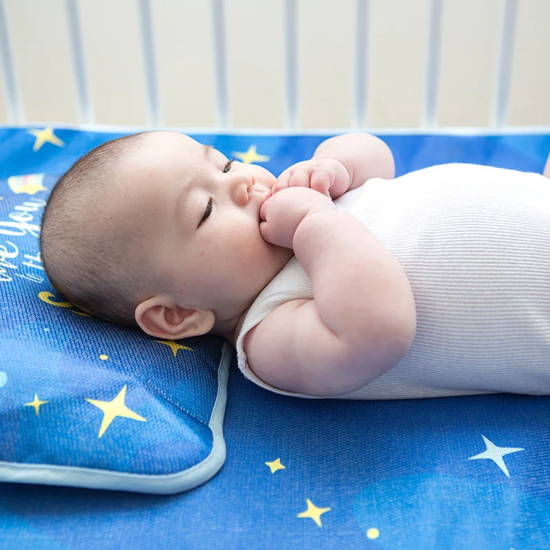 Baby Sleep Mat For Summer 3 Pcs Baby Pillow With Filling Baby Mattress Cover Cool Baby Crib Sheet Fitted Crib Size 120*60 cm Baby Sleep Mat For Summer 3 Pcs Baby Pillow With Filling Baby Mattress Cover Cool Baby Crib Sheet Fitted Crib Size 120*60 cm
