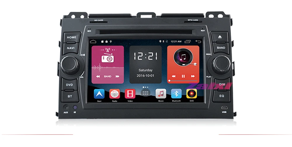 ZaiXi 2 DIN Android Touchscreen For Toyota Prado 2006~2010 Car Multimedia Player Bluetooth GPS WiFi Navigator FM Radio Player 7
