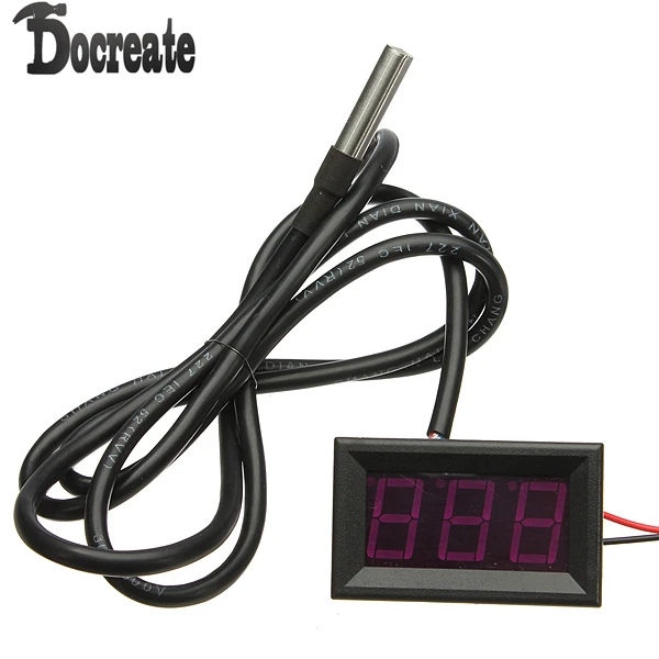 

-55 to 125 Degree Red LED Digital Temperature Meter Sensor