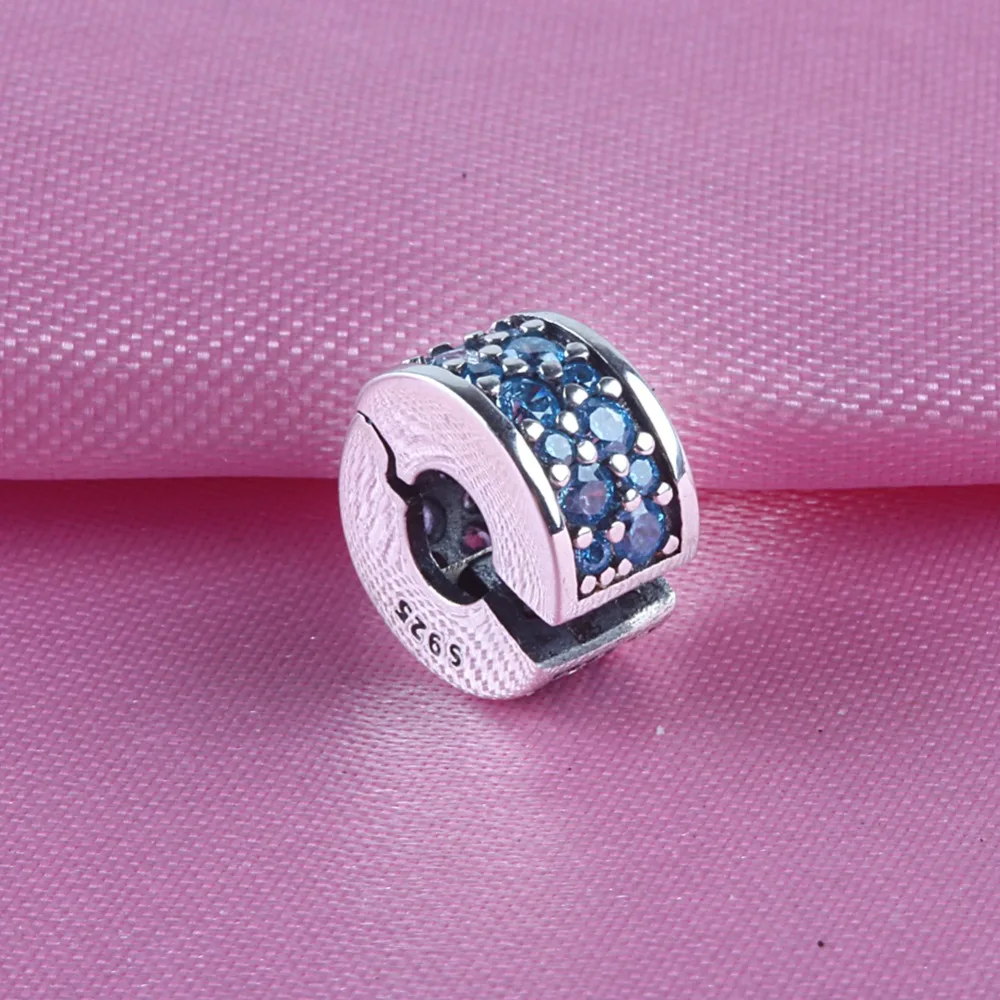 

ZMZY Authentic 925 Sterling Silver Charm Clip Clasp Bead Fit Pandora Bracelet & Necklace Diy Charms Women Jewelry 6 color