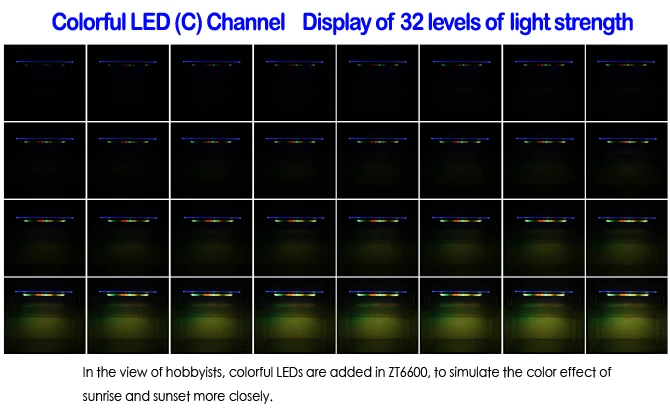 Zetlight аквариумные коралловые светодиодный свет ZT-6600 ZT-6600C WI-FI лампы имитируют восход солнца и заходу солнца светлая морская освещение для кораллов